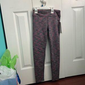Child’s Striped Pink/Purple/Gray Active Leggings